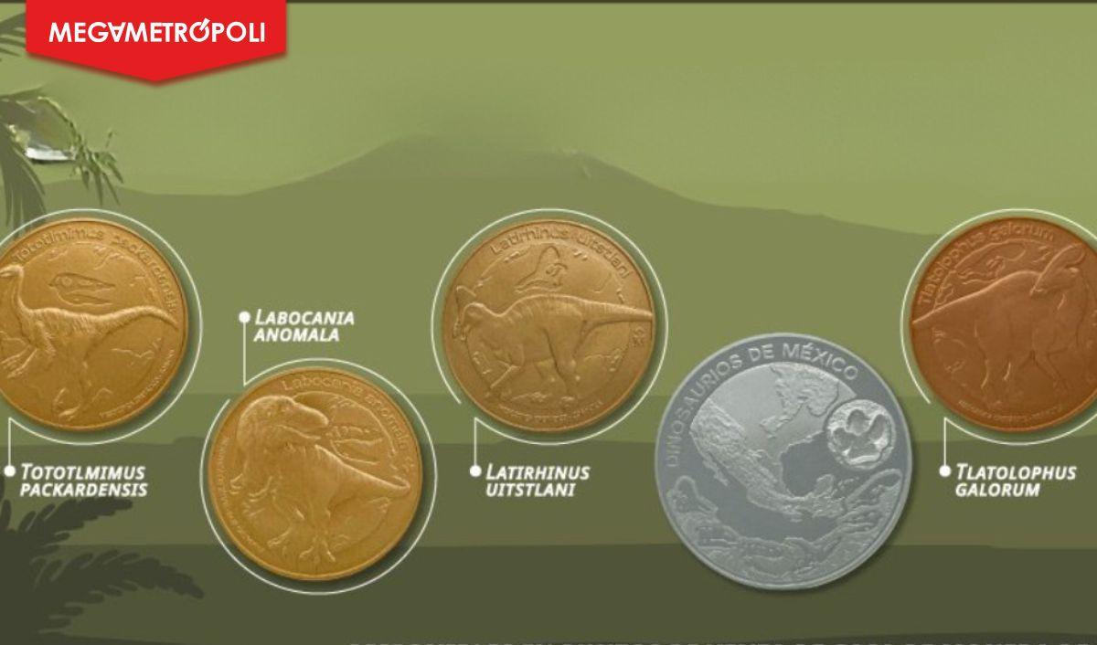 M&eacute;xico lanza colecci&oacute;n de medallas conmemorativas de dinosaurios
