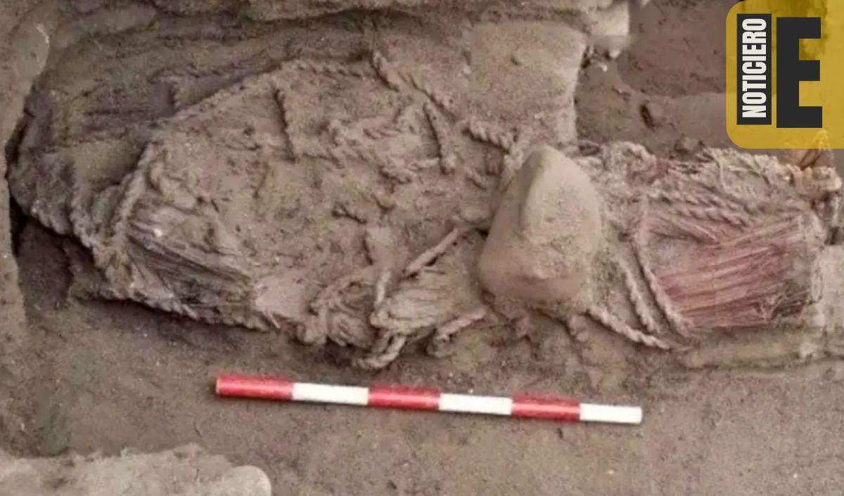 Descubren en basurero de Perú momia de 5 mil años de antigüedad Descubren en basurero de Perú momia de 5 mil años de antigüedad