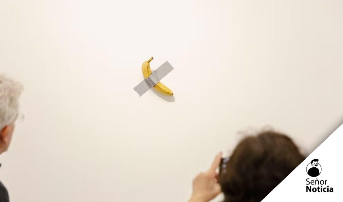 Roban la pol&eacute;mica obra del pl&aacute;tano de Maurizio Cattelan en museo de Francia