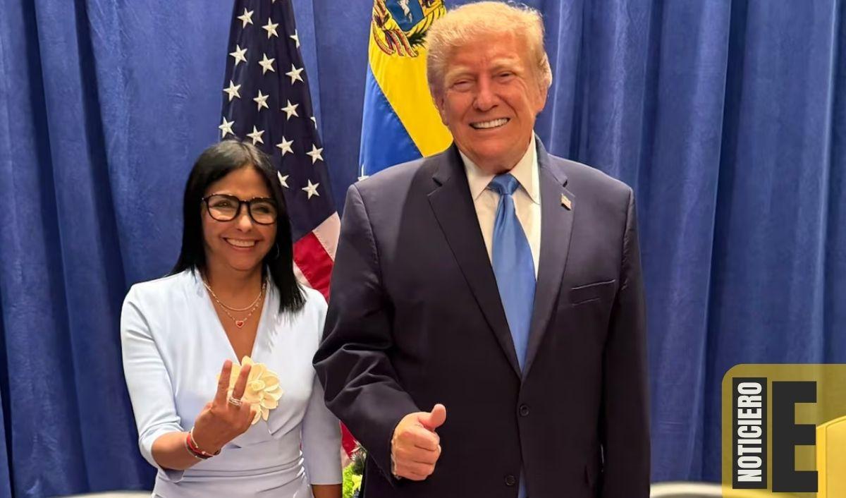 Reuni&oacute;n entre Trump y Delcy Rodr&iacute;guez genera rechazo entre venezolanos
