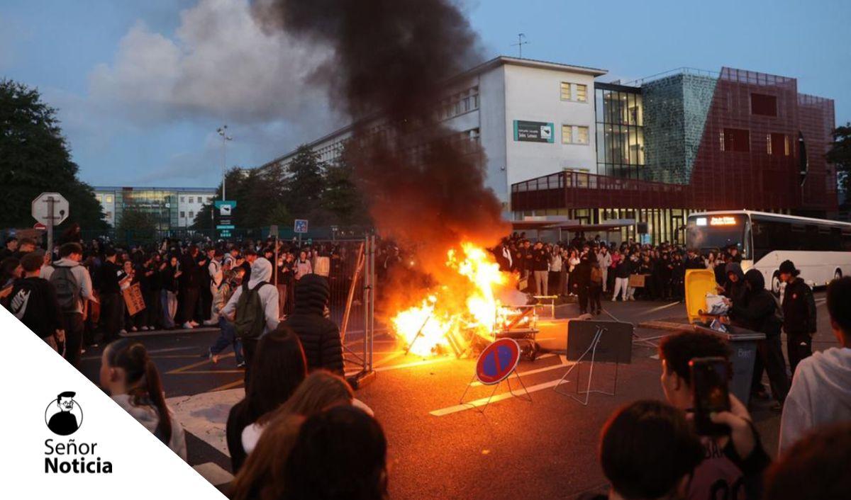 Protestas estudiantiles se extienden por Francia desde Par&iacute;s