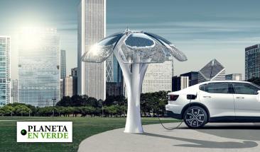 Cargadores de veh&iacute;culos el&eacute;ctricos&nbsp;con forma de &aacute;rbol