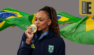 Rebeca Andrade derrota a Simone Biles y se lleva el oro ol&iacute;mpico
