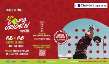 Torneo P&aacute;del Copa Origen: deporte con causa social en M&eacute;xico