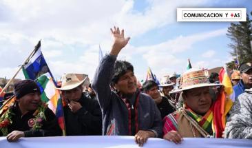 Tercer d&iacute;a de protestas en la marcha de Evo Morales en Bolivia