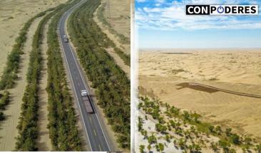 China culmina cintur&oacute;n verde de 3,000 km en desierto