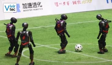 Robots con IA disputan primer torneo de f&uacute;tbol en China