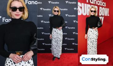 Emma Roberts redefine el estampado de dálmata con una apuesta minimalista Emma Roberts redefine el estampado de dálmata con una apuesta minimalista