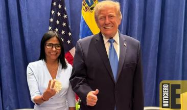 Reuni&oacute;n entre Trump y Delcy Rodr&iacute;guez genera rechazo entre venezolanos
